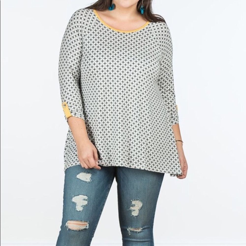 Matilda Jane Make Believe Starstruck top/ tunic size small buttoned sleeve
